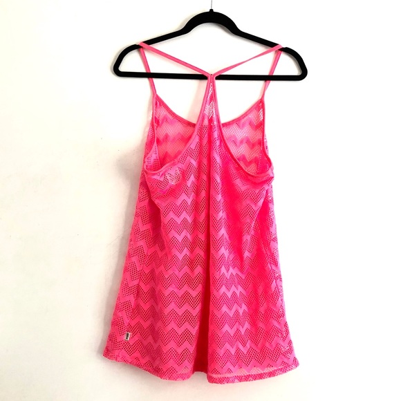 PINK Victoria Secret Chevron Mesh Racerback Tank M - Picture 4 of 8